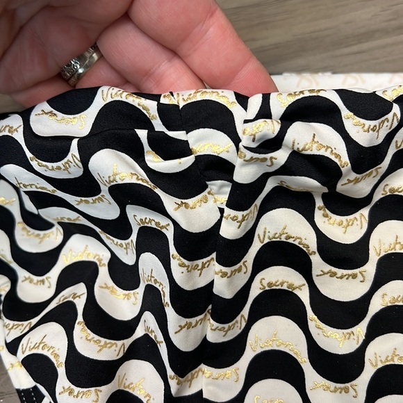 VICTORIA’S SECRET BLACK WHITE GOLD BIKINI SMALL - Picture 11 of 15